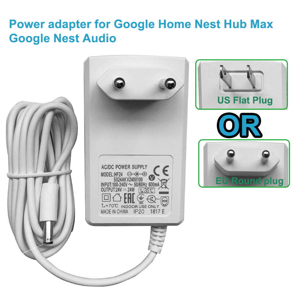 Google Speaker Nest Hub - Adaptador de fuente de alimentación de