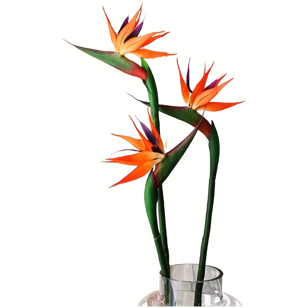 Bird Paradise Strelitzia - 3 uds flores artificiales de pájaro